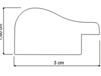 Perfil técnico | Moldura castanha onda