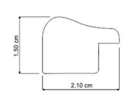 Molduras por medida | Moldura bordeaux de 2 cm | Perfil da moldura
