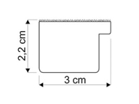 Molduras para quadros por medida | Perfil da Moldura branca e prata de de 3 cm