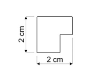 Molduras para quadros por medida | Perfil da moldura cubo preto de 2 cm