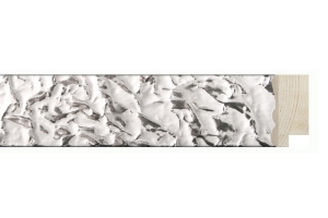 Molduras para espelhos | Pormenor da Moldura Moldura branca e prata de de 4.7 cm