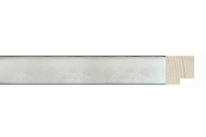 Compre molduras online | Moldura prata de 3 cm | Pormenor do acabamento