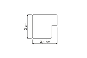 Moldura preta para quadros por medida | Moldura Cubo preto | Perfil da moldura