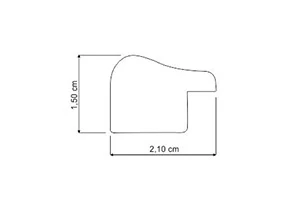 Moldura cor de rosa para quadros infantis | Perfil da moldura