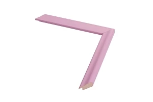 Moldura cor de rosa para quadros infantis | Perfil e amostra