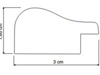 Perfil técnico | Moldura castanha onda