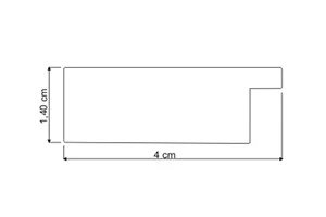 Moldura castanha para quadros e pinturas | Perfil da moldura