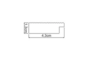 Molduras para puzzles | Perfil da moldura Preta de 4.3 cm