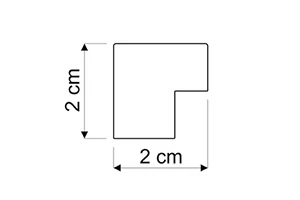 Molduras para quadros por medida | Moldura bronze cubo de 2 cm | Perfil da moldura