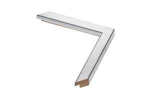 Molduras para quadros por medida | Moldura prata Cubo 2 cm